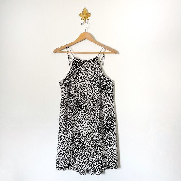 Revolve brand ASTR leopard print spaghetti strap mini slip dress NWOT medium - Picture 1 of 7